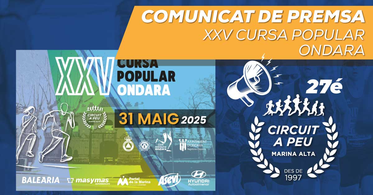 ONDARA PENULTIMA PARADA DEL CIRCUIT A PEU A LA MARINA, CON LA XXV CURSA POPULAR